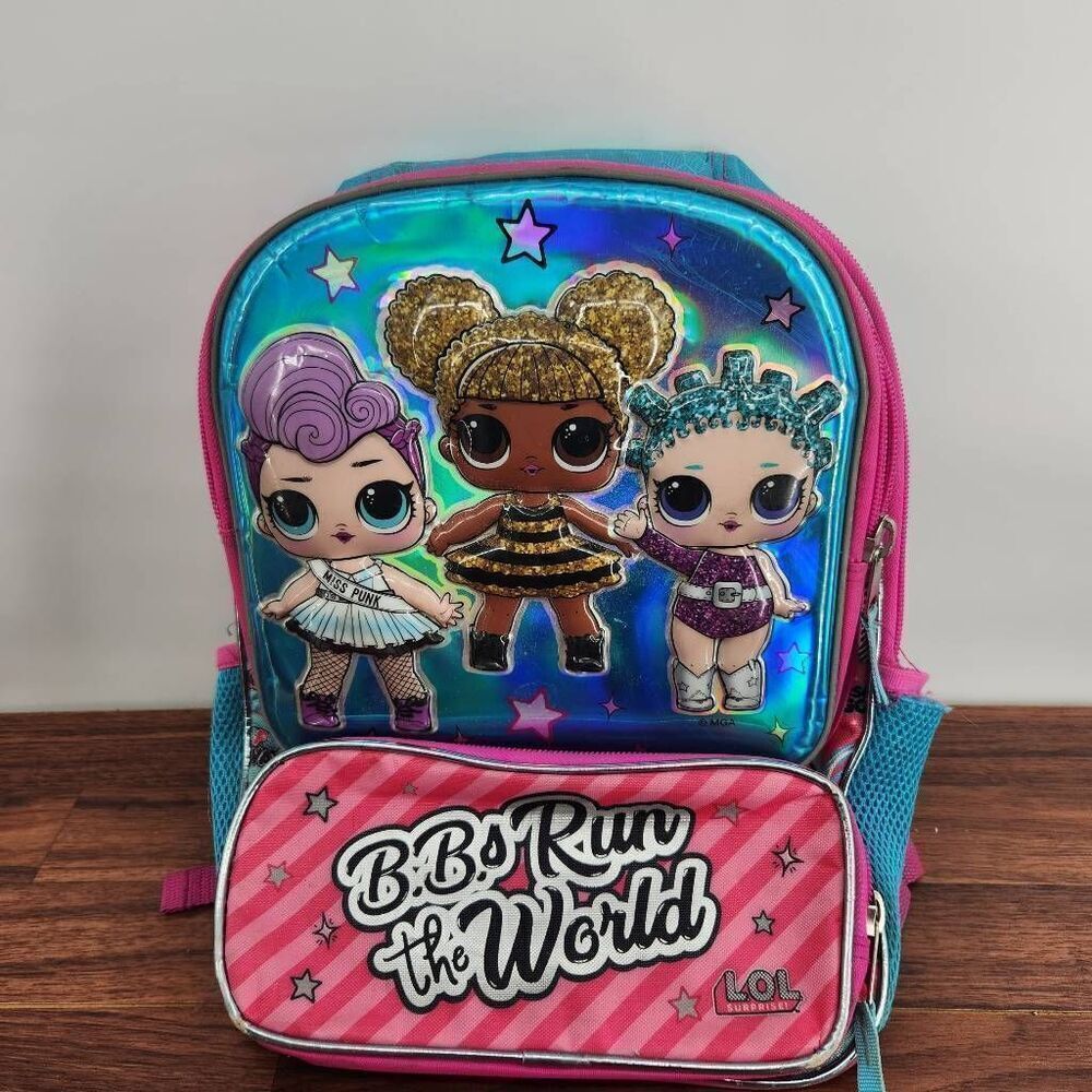 LOL Surprise! 3 Pocket Backpack "BBs Run the World" Pink and Blue